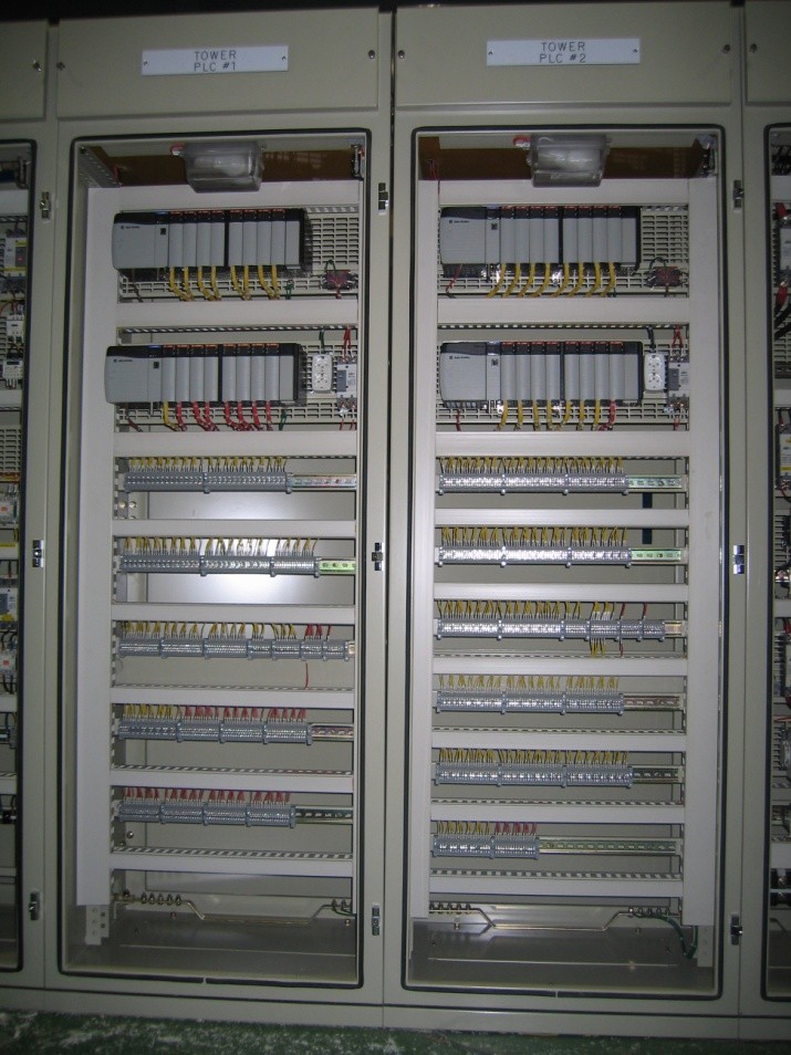 한일시멘트 PLC 제어반 내부